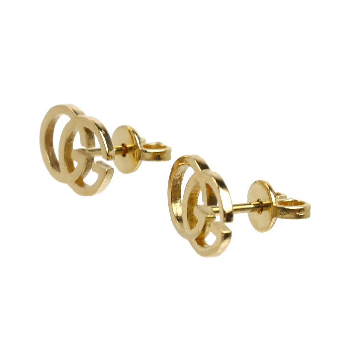 GUCCI グッチ K18YG イエローゴールド GGランニング スタッド ピアス 1.9g レディース【中古】
