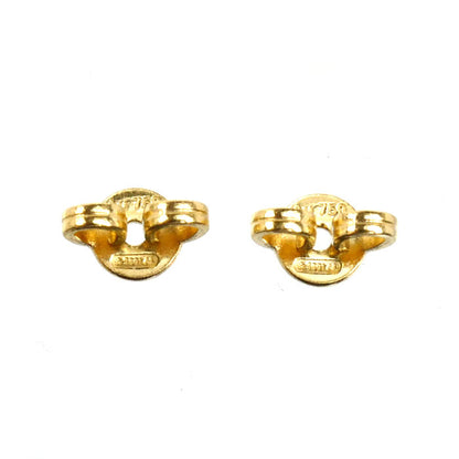 GUCCI グッチ K18YG イエローゴールド GGランニング スタッド ピアス 1.9g レディース【中古】