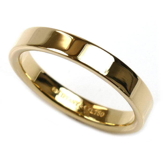 TIFFANY&Co. ティファニー K18YG イエローゴールド バンドリング リング・指輪 9号 3.3g レディース【中古】【美品】