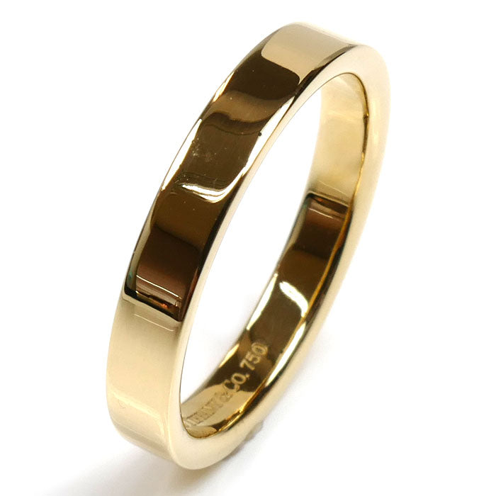 TIFFANY&Co. ティファニー K18YG イエローゴールド バンドリング リング・指輪 9号 3.3g レディース【中古】【美品】