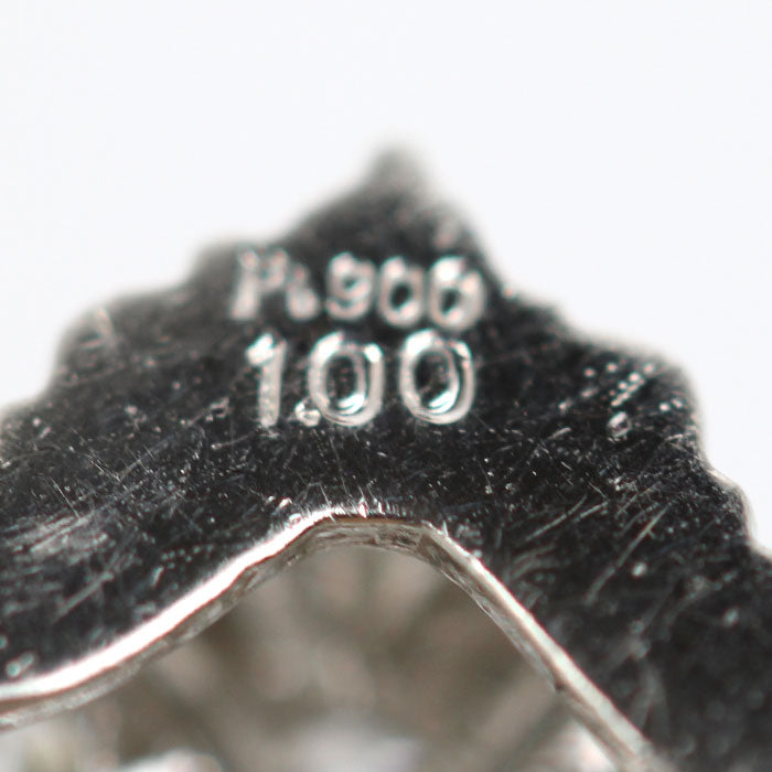 Pt900プラチナ ペンダントトップ ダイヤモンド1.00ct 3.2g レディース【中古】