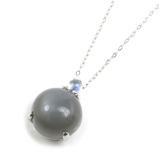 GSTV Pt950プラチナ ネックレス ムーンストーン5.00ct ムーンストーン0.10ct 4.2g ～45cm レディース【中古】