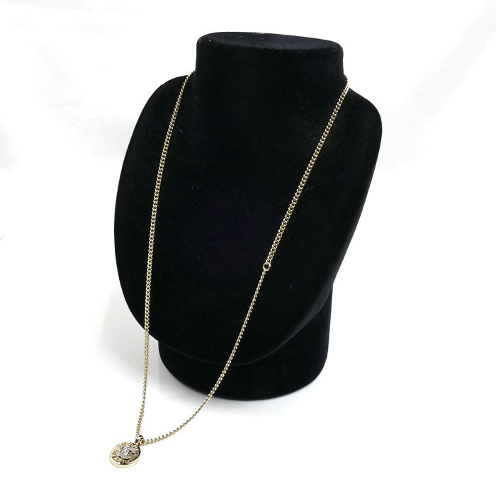 CHANEL シャネル GP ラインストーン ココマーク ラインストーン ネックレス ABG026 B21074 59cm レディース【中古】【美品】