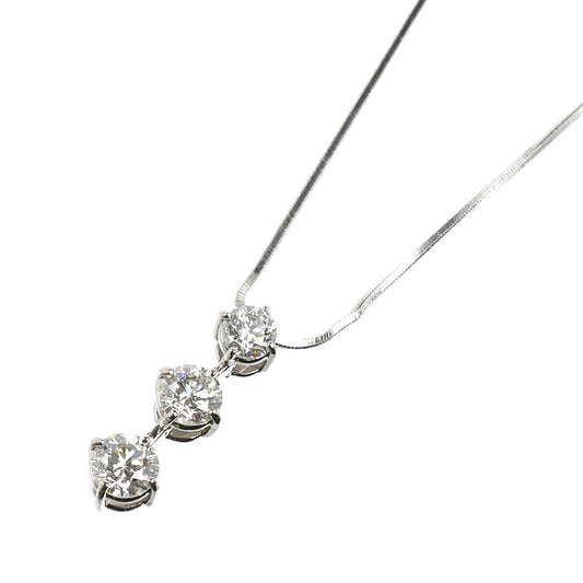 Pt900/850 ネックレス ダイヤモンド1.00ct 5.3g ～45cm レディース【中古】