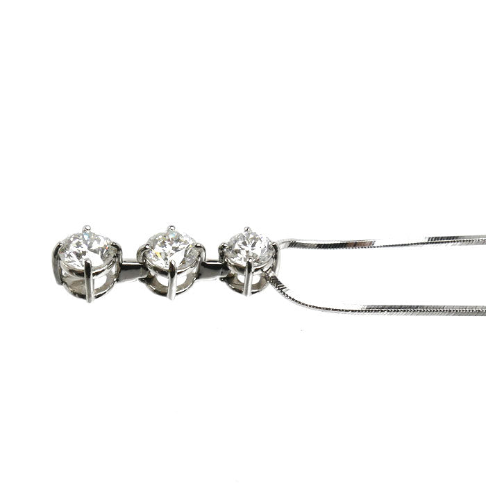 Pt900/850 ネックレス ダイヤモンド1.00ct 5.3g ～45cm レディース【中古】