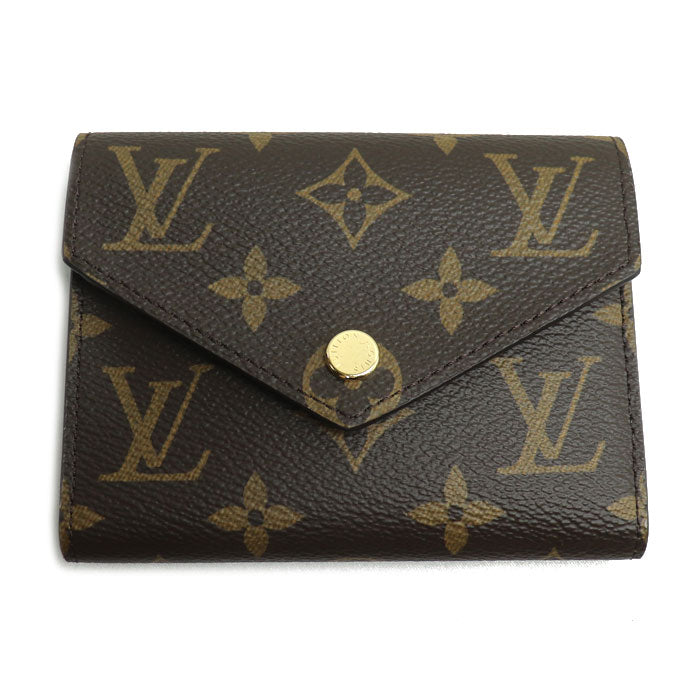 LOUIS VUITTON ルイ・ヴィトン ポルトフォイユ ヴィクトリーヌ 三つ折り財布 モノグラム ブラウン M62472 ICチップ レディース【中古】【極美品】