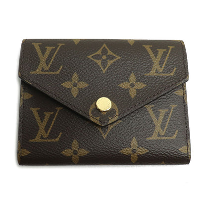 LOUIS VUITTON ルイ・ヴィトン ポルトフォイユ ヴィクトリーヌ 三つ折り財布 モノグラム ブラウン M62472 ICチップ レディース【中古】【極美品】