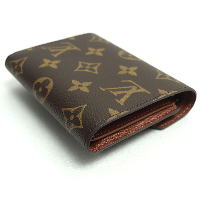 LOUIS VUITTON ルイ・ヴィトン ポルトフォイユ ヴィクトリーヌ 三つ折り財布 モノグラム ブラウン M62472 ICチップ レディース【中古】【極美品】