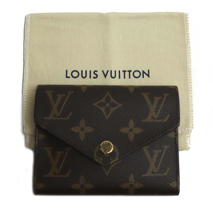 LOUIS VUITTON ルイ・ヴィトン ポルトフォイユ ヴィクトリーヌ 三つ折り財布 モノグラム ブラウン M62472 ICチップ レディース【中古】【極美品】