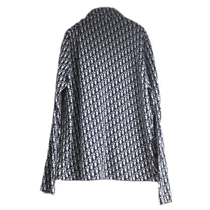 Christian Dior クリスチャンディオール オブリーク オーバーシャツ 長袖シャツ ネイビー グレー 023M550AT099 
X3L メンズ【中古】