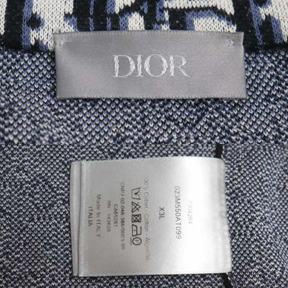 Christian Dior クリスチャンディオール オブリーク オーバーシャツ 長袖シャツ ネイビー グレー 023M550AT099 
X3L メンズ【中古】