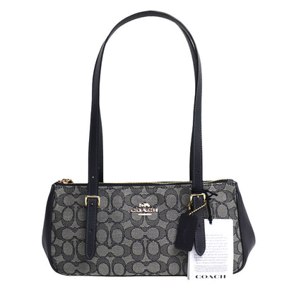 COACH コーチ アッシャー ショルダーバッグ グレー/ネイビー CBJ03 IMX1X アウトレット レディース【中古】【美品】
