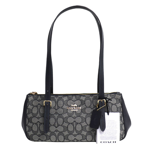 COACH コーチ アッシャー ショルダーバッグ グレー/ネイビー CBJ03 IMX1X アウトレット レディース【中古】【美品】