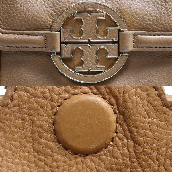 Tory Burch トリーバーチ アマンダ ミニ サッチェル 2Wayショルダーバッグ ブラウン 50009821 レディース【中古】