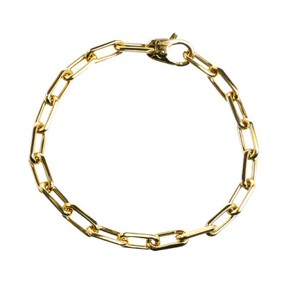 CARTIER カルティエ K18YG イエローゴールド サントス ミディアム ブレスレット 20.0g 19.5cm ユニセックス【中古】【美品】