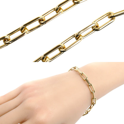 CARTIER カルティエ K18YG イエローゴールド サントス ミディアム ブレスレット 20.0g 19.5cm ユニセックス【中古】【美品】