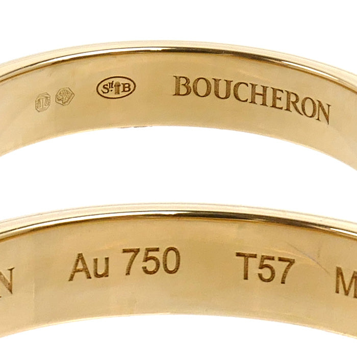 Boucheron ブシュロン K18YG イエローゴールド キャトル ラディアント ハーフ リング・指輪 JAL00251 16.5号 57 4.5g ユニセックス【中古】