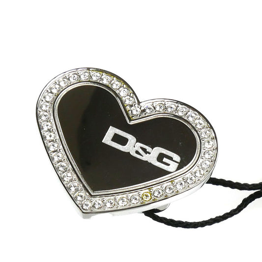 DOLCE&GABBANA ドルチェアンドガッバーナ GP ラインストーン ロゴ ハート リング・指輪 DJ0545 15号 レディース【中古】【美品】