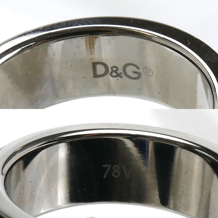 DOLCE&GABBANA ドルチェアンドガッバーナ GP ラインストーン ロゴ ハート リング・指輪 DJ0545 15号 レディース【中古】【美品】