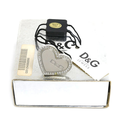 DOLCE&GABBANA ドルチェアンドガッバーナ GP ラインストーン ロゴ ハート リング・指輪 DJ0545 15号 レディース【中古】【美品】