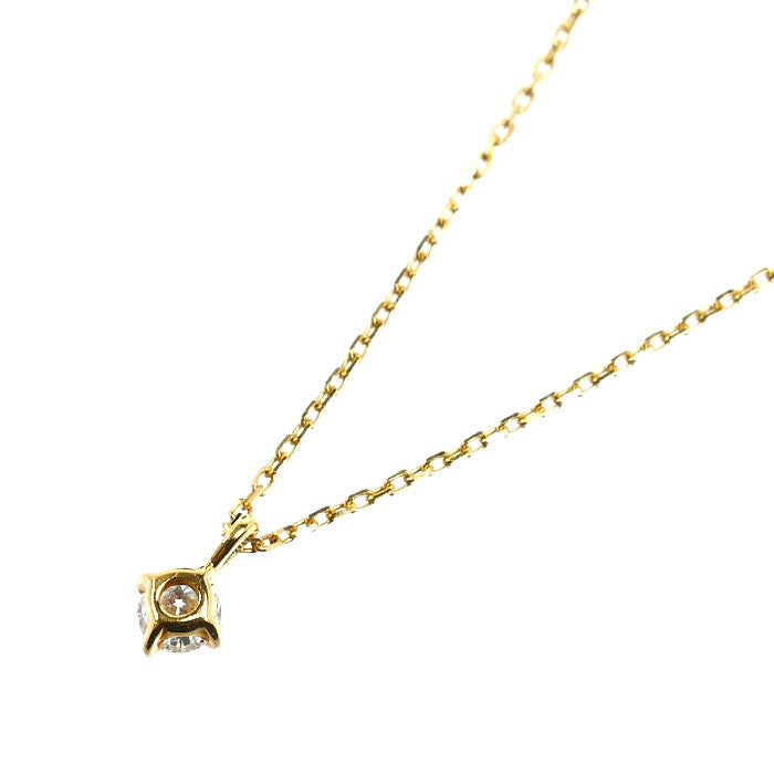 ete エテ K18YG イエローゴールド ブライト ネックレス 260838-660838 ダイヤモンド0.06ct 0.7g 40cm レディース【中古】