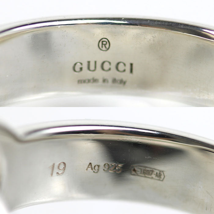 GUCCI グッチ シルバー925 ブリットリング SM リング・指輪 190483 18号 5.8g メンズ【中古】