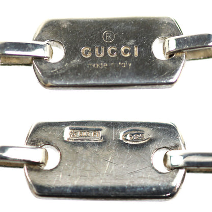 GUCCI グッチ シルバー925 Gロゴ プレート ネックレス 145170 17.1g 50cm メンズ【中古】