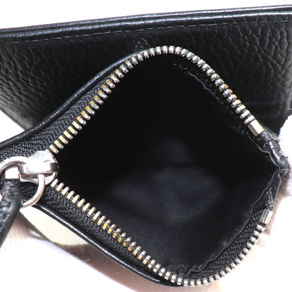 Emporio Armani エンポリオ・アルマーニ ジップ付きカードホルダー 二つ折り財布 ブラック Y4R262Y068E80001 メンズ【中古】