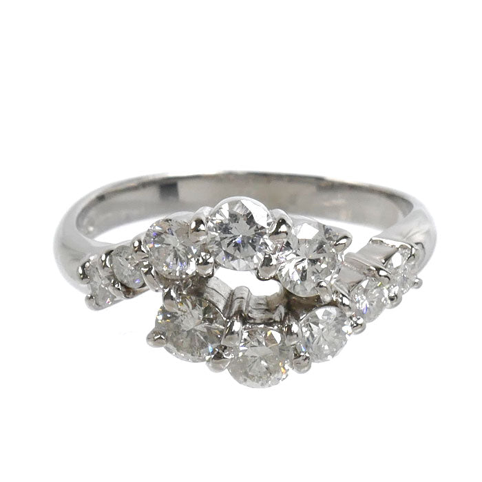Pt850プラチナ リング・指輪 ダイヤモンド1.00ct 12号 4.8g レディース【中古】