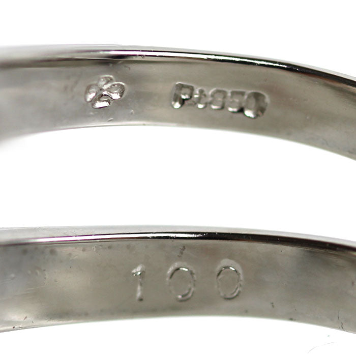Pt850プラチナ リング・指輪 ダイヤモンド1.00ct 12号 4.8g レディース【中古】