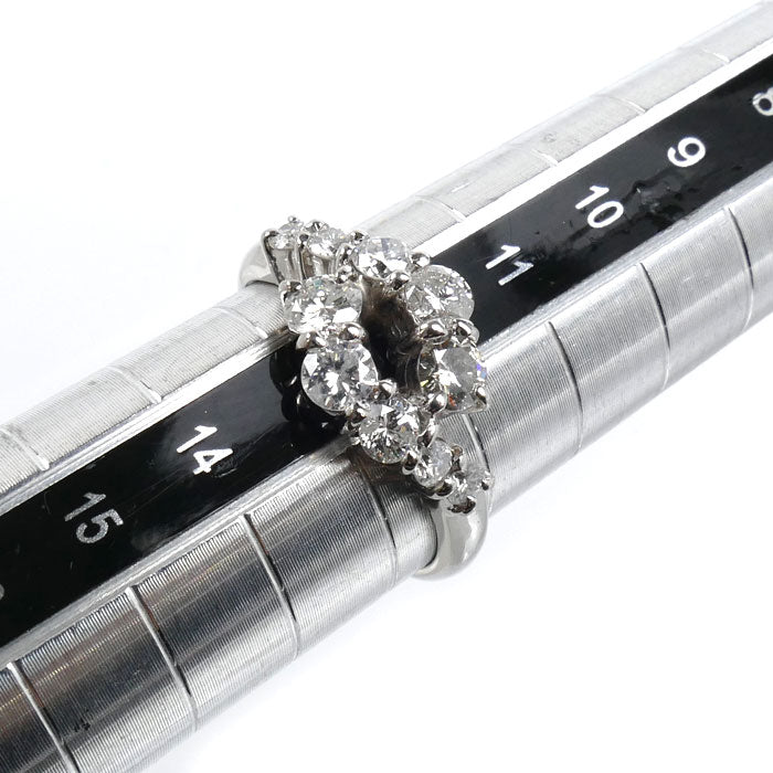 Pt850プラチナ リング・指輪 ダイヤモンド1.00ct 12号 4.8g レディース【中古】