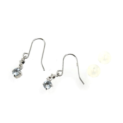 4℃ ヨンドシー K10WG ホワイトゴールド ピアス キュービックジルコニア 0.6g レディース【中古】