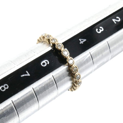 agete アガット K10YG イエローゴールド リング・指輪 ダイヤモンド0.07ct 5号 レディース【中古】
