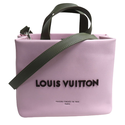 LOUIS VUITTON ルイ・ヴィトン ショッパートート MINI 2Wayショルダーバッグ ピンク カーキ M15239 ICチップ レディース【中古】