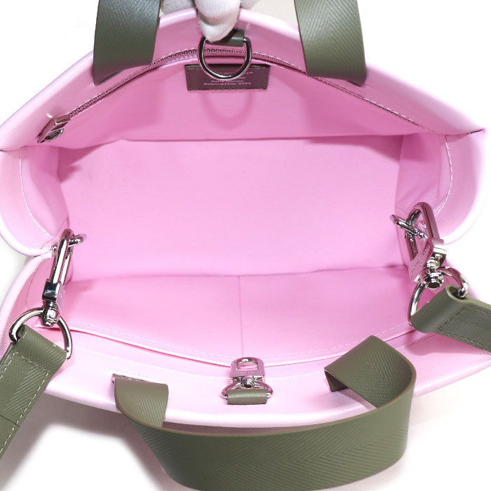 LOUIS VUITTON ルイ・ヴィトン ショッパートート MINI 2Wayショルダーバッグ ピンク カーキ M15239 ICチップ レディース【中古】