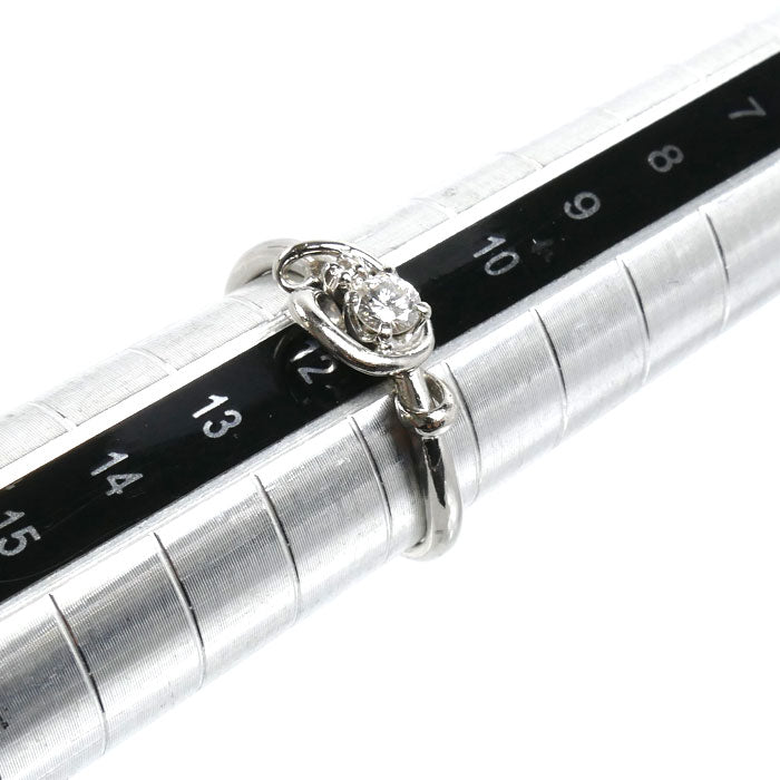 Pt900プラチナ リング・指輪 ダイヤモンド0.14ct 11号 3.4g レディース【中古】