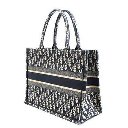 Dior ディオール オブリーク エンブロイダリー ブックトート ミディアム トートバッグ ネイビー M1296ZRIW_M828 レディース【中古】