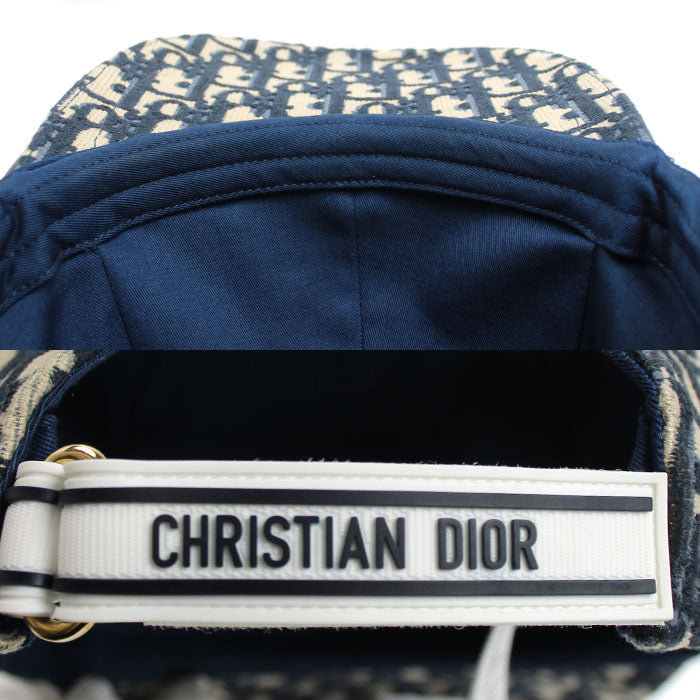 Dior ディオール ロゴ トロッター オブリーク ベースボーキャップ キャップ ネイビー 22DOB922X135 
59 ユニセックス【中古】【美品】
