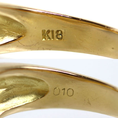K18YG イエローゴールド リング・指輪 ダイヤモンド0.10ct 9号 4.5g レディース【中古】