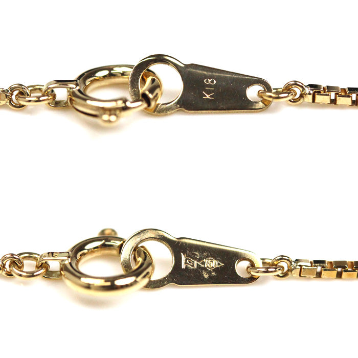 K18YG イエローゴールド ネックレス ベネチアン 3.7g 40cm レディース【中古】