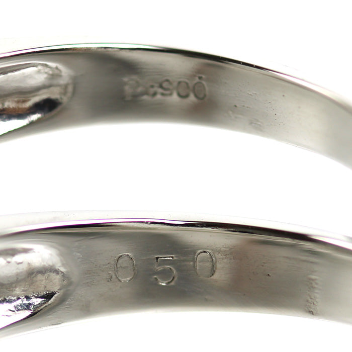 Pt900プラチナ リング・指輪 ダイヤモンド0.50ct 15号 5.0g レディース【中古】【美品】