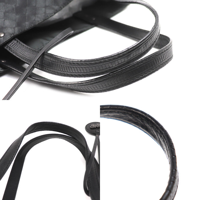 BOTTEGAVENETA ボッテガヴェネタ イントレッチオリュージョン トートバッグ ブラック 299871 ユニセックス【中古】