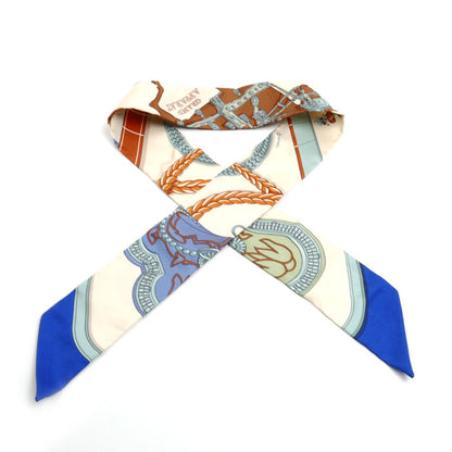 HERMES エルメス ツイリー グラン アパラ スカーフ クレーム/ブルー/テラコッタ レディース【中古】