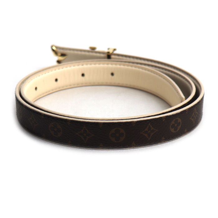 LOUIS VUITTON ルイ・ヴィトン プリティー LV 20MM リバーシブル ベルト クレーム M8234X BC0274 レディース【中古】【美品】