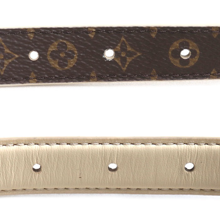 LOUIS VUITTON ルイ・ヴィトン プリティー LV 20MM リバーシブル ベルト クレーム M8234X BC0274 レディース【中古】【美品】