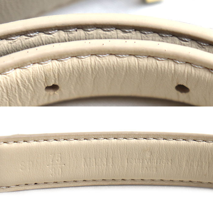LOUIS VUITTON ルイ・ヴィトン プリティー LV 20MM リバーシブル ベルト クレーム M8234X BC0274 レディース【中古】【美品】