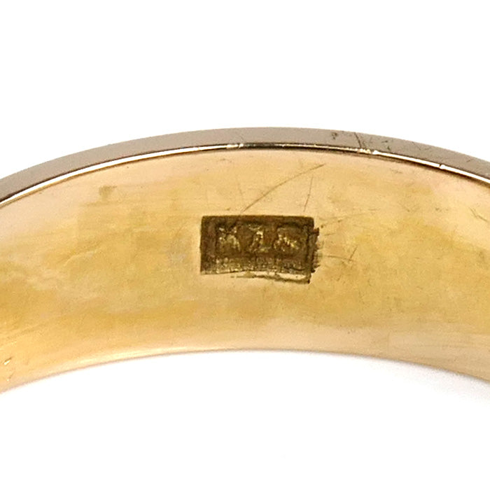 K18YG イエローゴールド 月甲 リング・指輪 14号 3.4g レディース【中古】