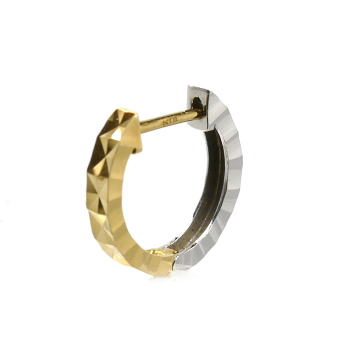 K18YG/WG ピアス 0.7g 片耳のみ ユニセックス【中古】
