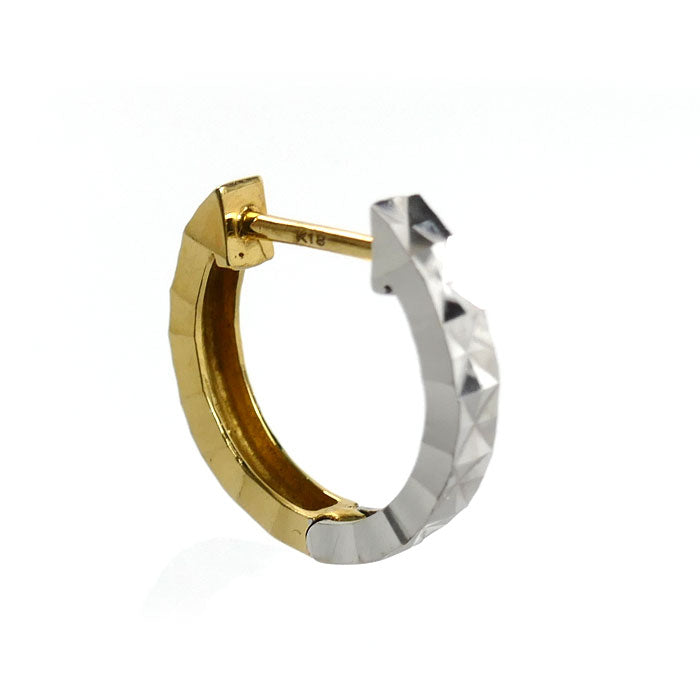 K18YG/WG ピアス 0.7g 片耳のみ ユニセックス【中古】