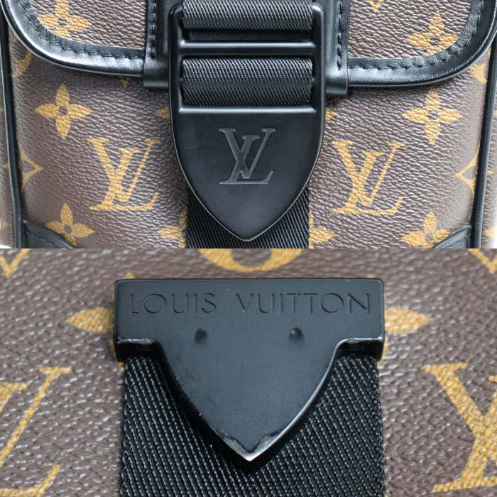 LOUIS VUITTON ルイ・ヴィトン アーチー メッセンジャー PM ショルダーバッグ モノグラムマカサー ブラウン M46442 IC メンズ【中古】